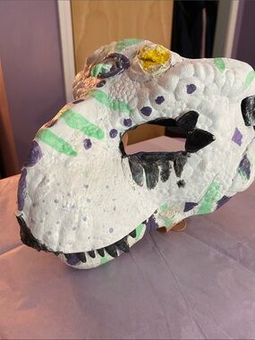 Handpainted Jurassic Park Dino Mask ~ 🦖